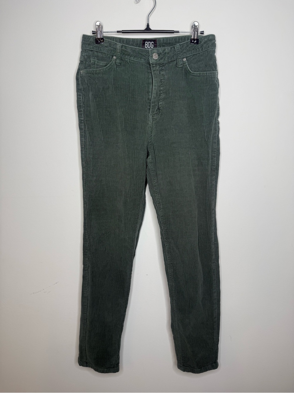 BDG Olive Green Corduroy mom high rise Straight-Leg Jeans